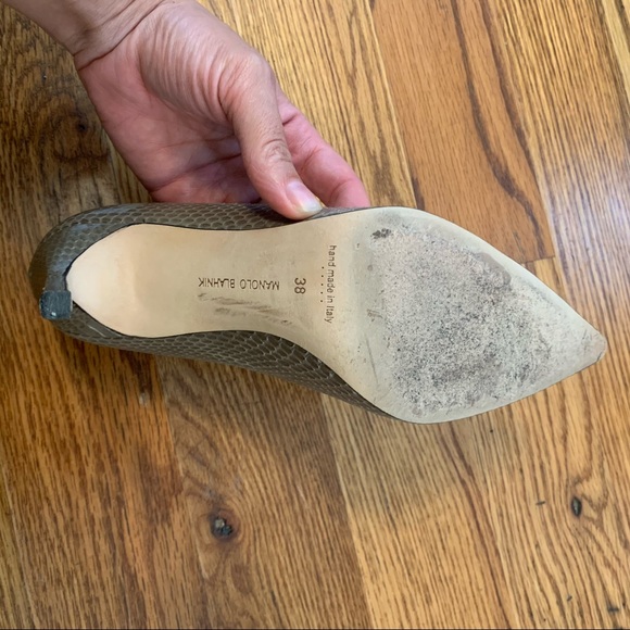 Manolo Blahnik BB105 Snakeskin Pump - Picture 8 of 16
